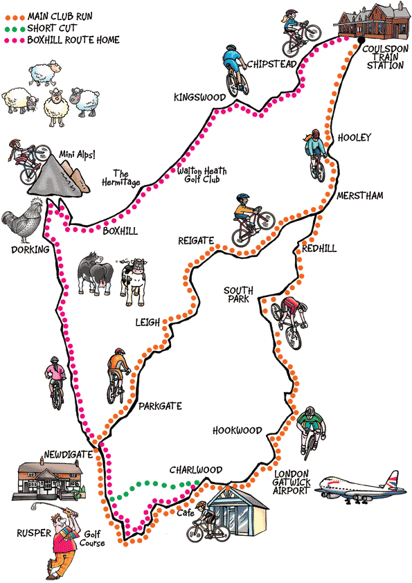 Map of the club run